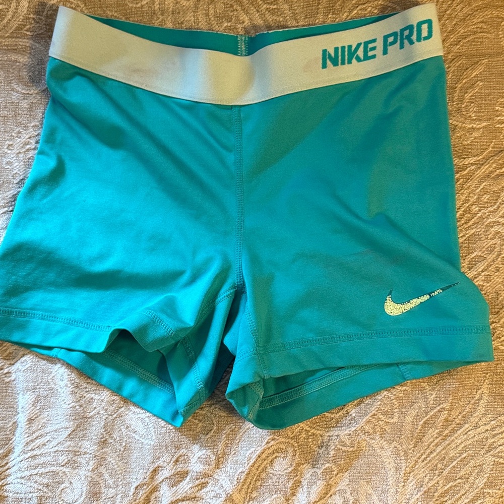 Nike Pro Aqua Blue Shorts